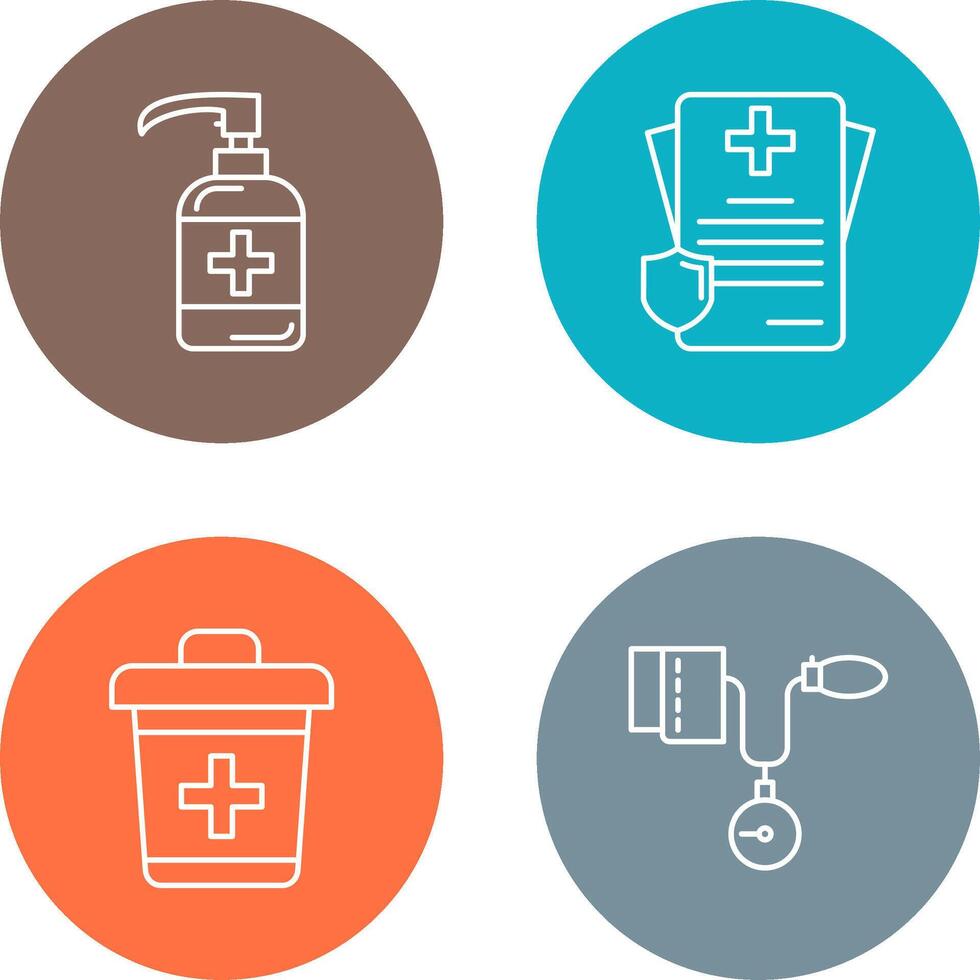 Sanitizer and Receipt Icon vector