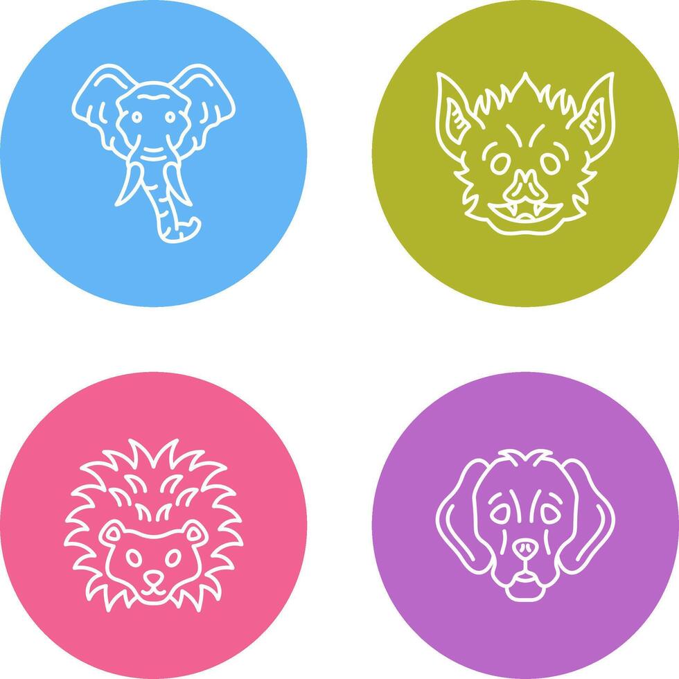 Eleplant and Bat Icon vector