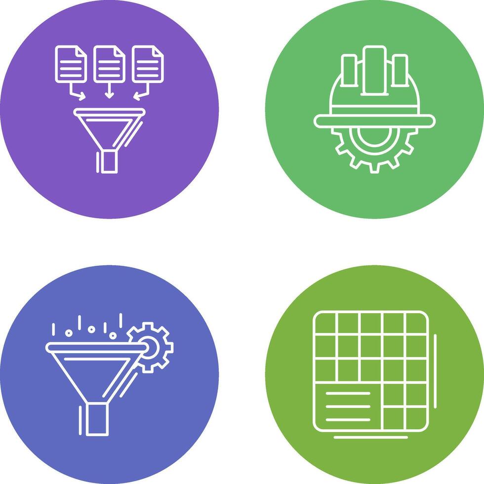 Data Collection and Engineering Icon vector