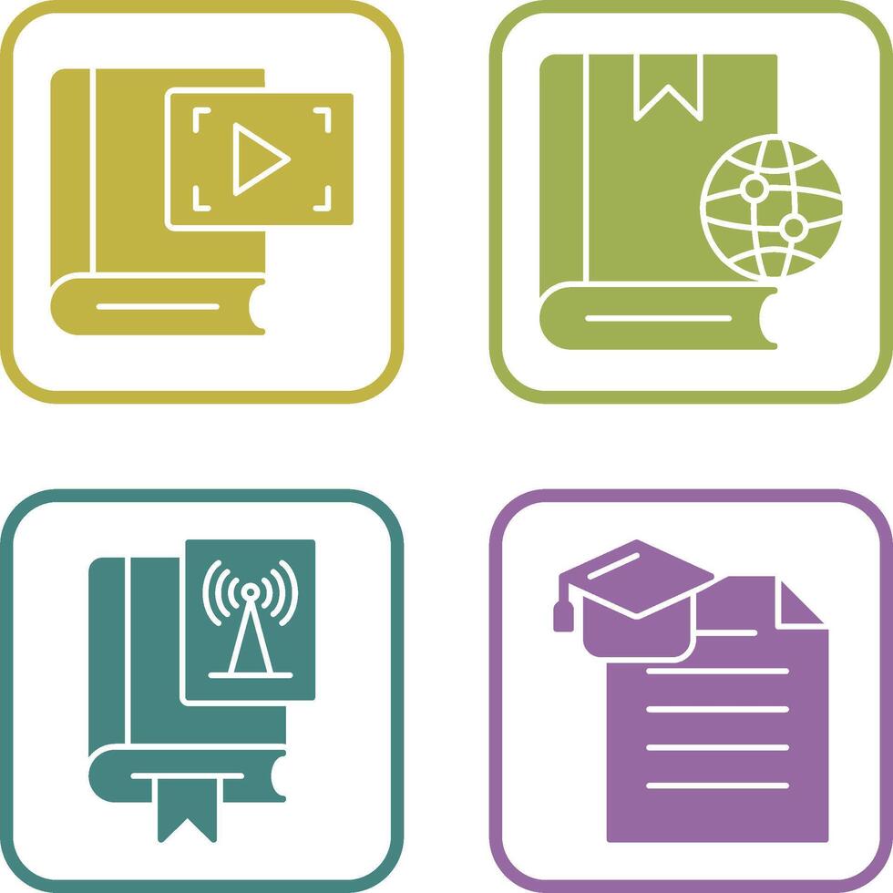 Recorder and Globel Icon vector
