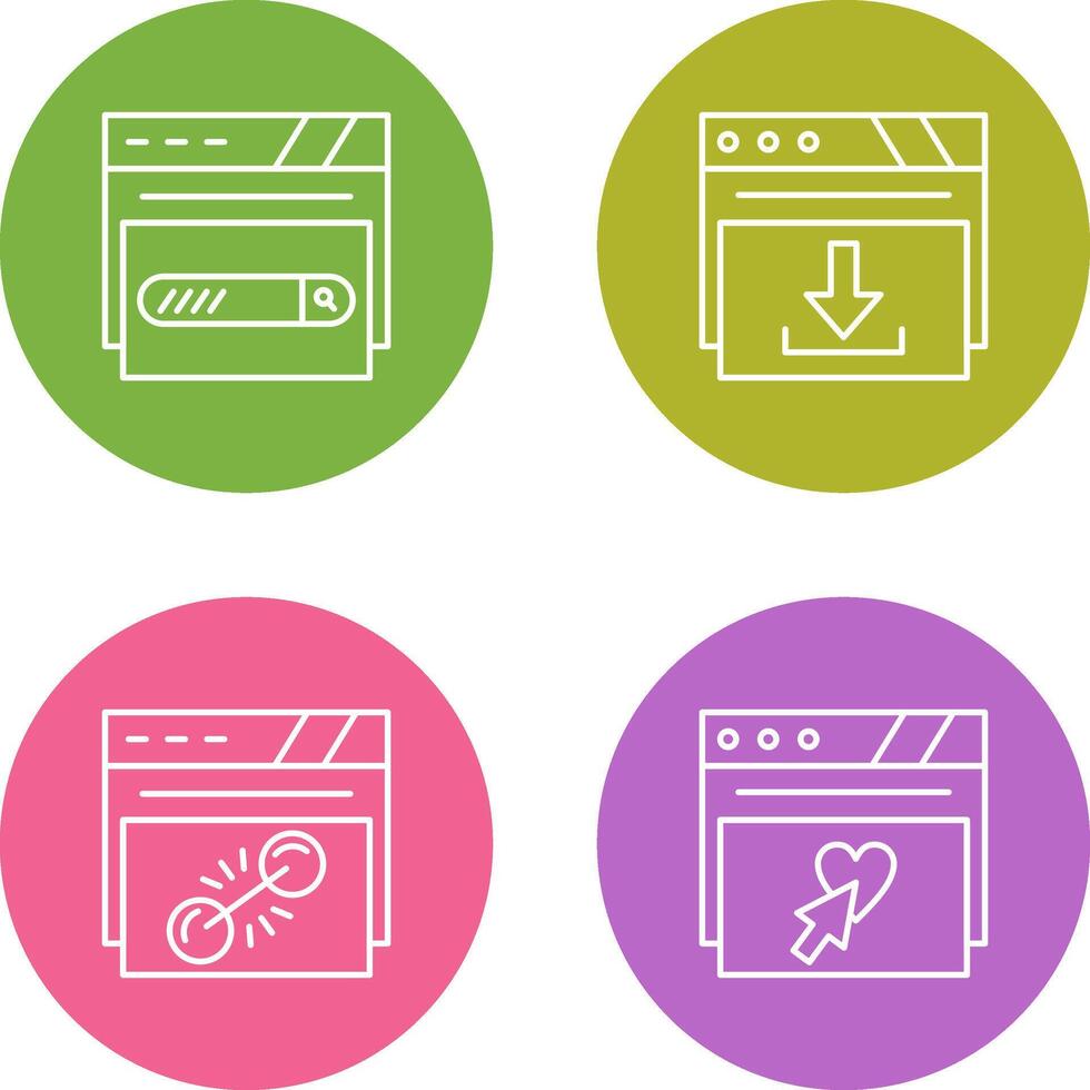 Search Bar and Download Icon vector