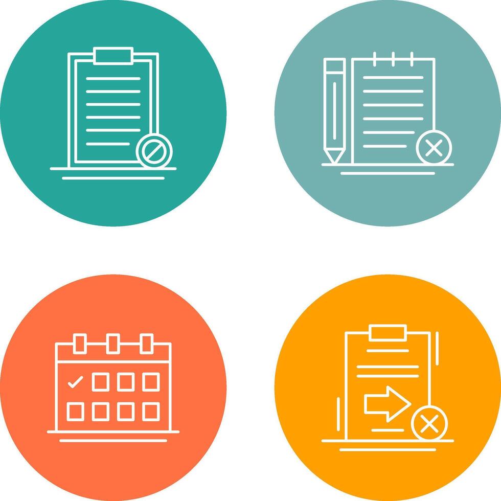 Prohibition and Unchecked Notes Icon vector