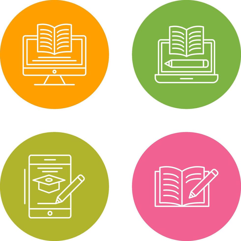 Digital Learning and Written Icon vector