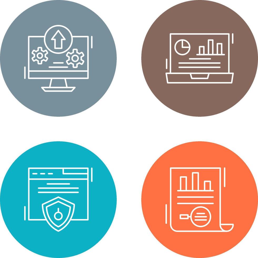 Upload and Dashboard Icon vector