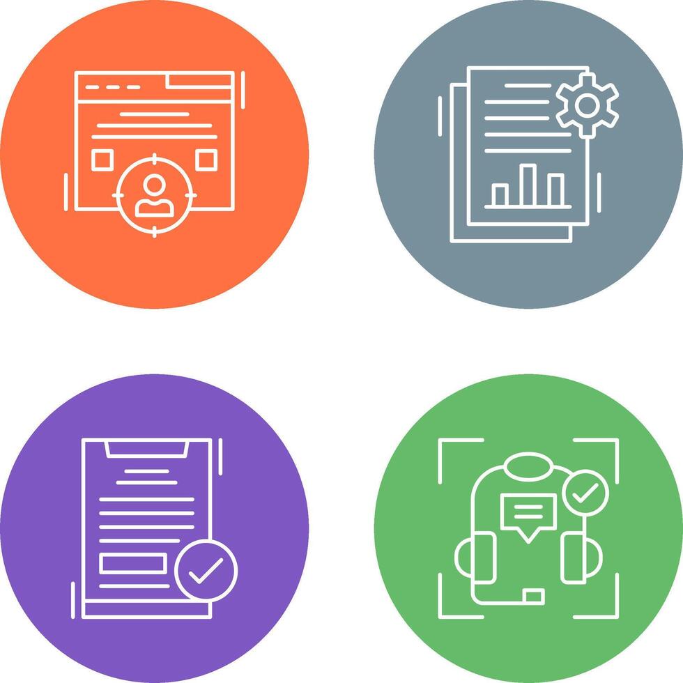 Target Audience and SEO Report Icon vector