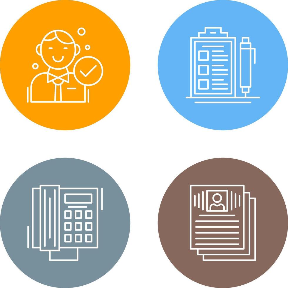 Hire and Check List Icon vector