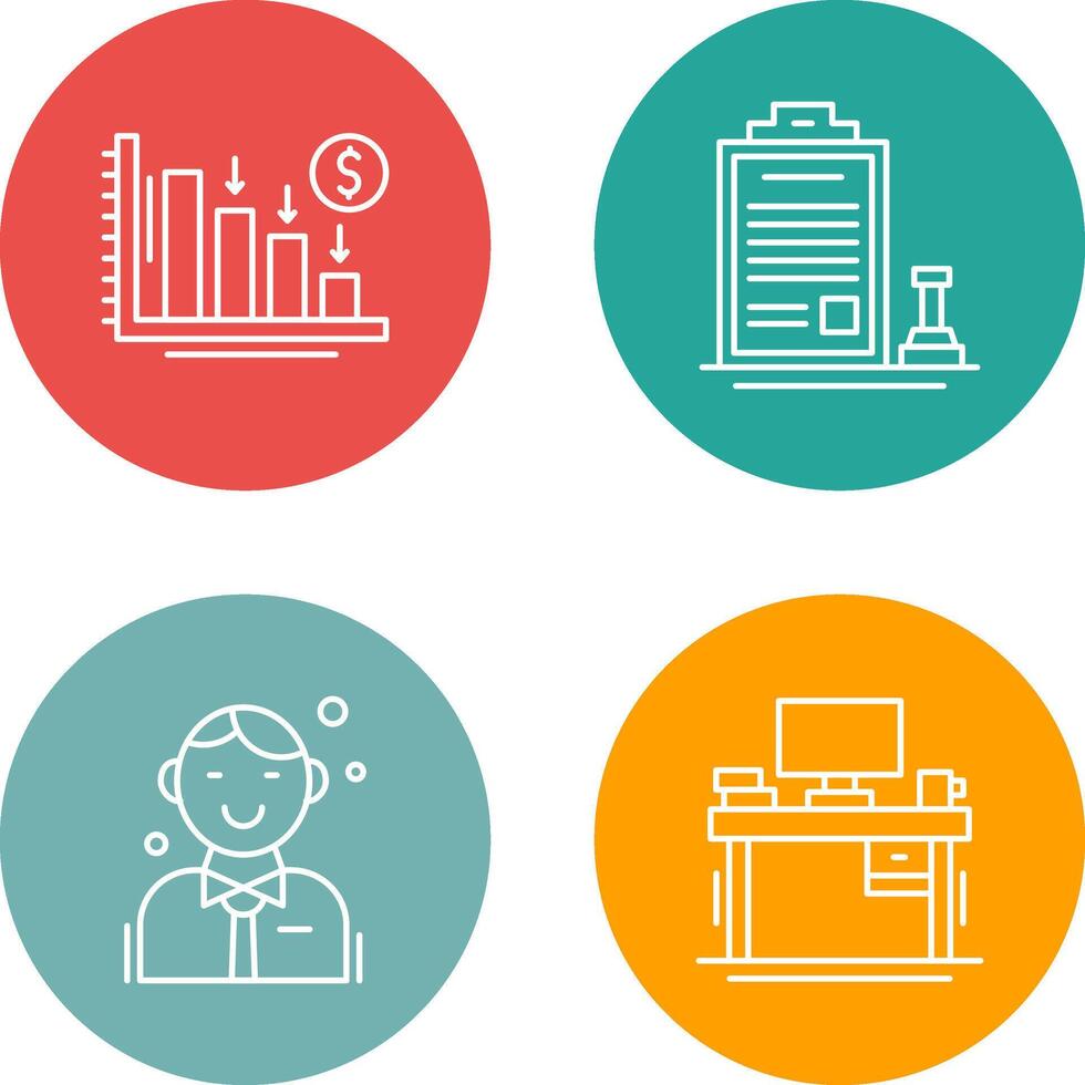 Loss and Stamp Icon vector