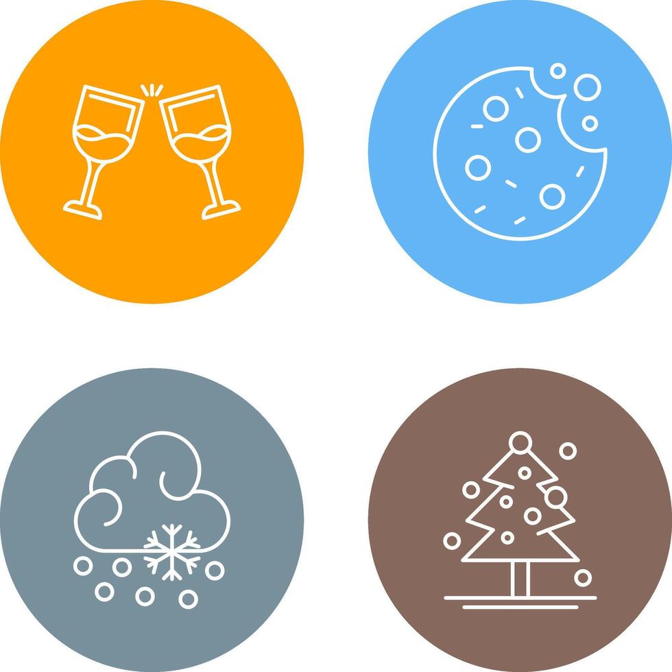 Wine and Cookie Icon vector