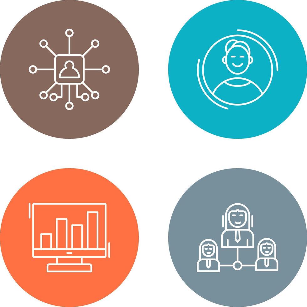 Networking and User Icon vector