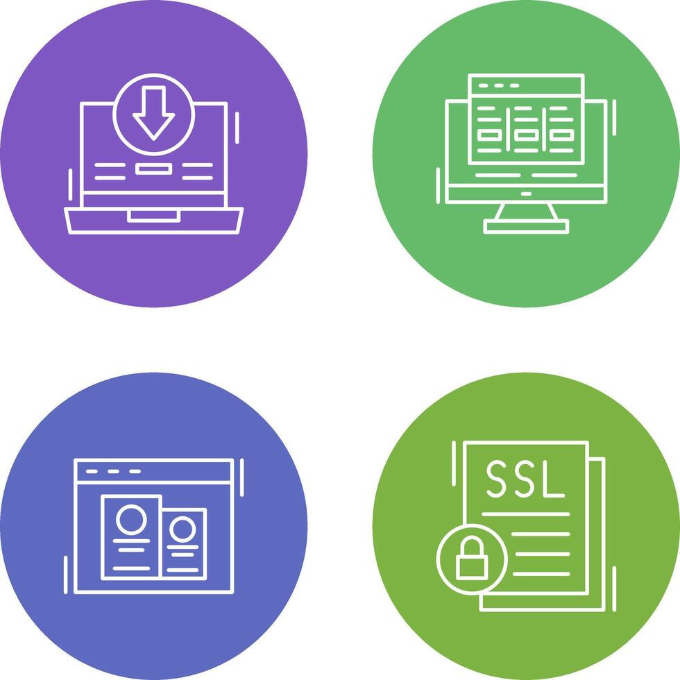 Downlaod and Layout Icon vector