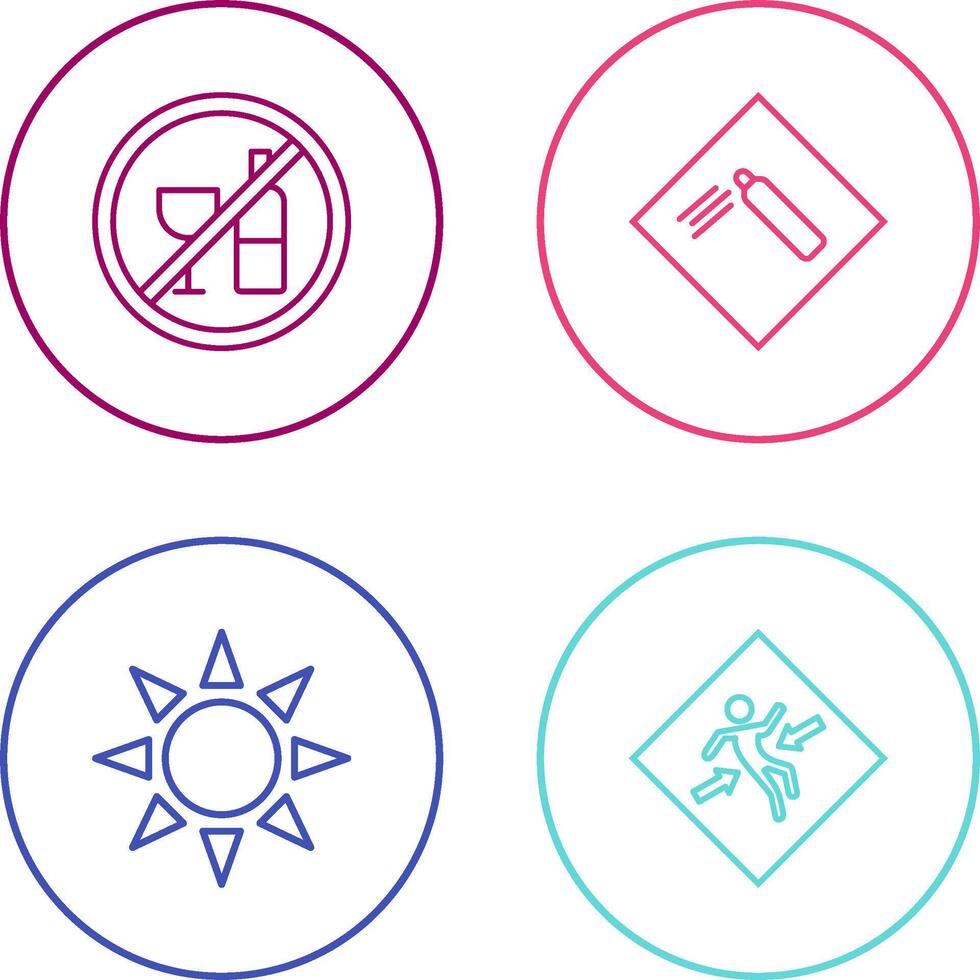 Pressurized cylinder And no drinking Icon vector