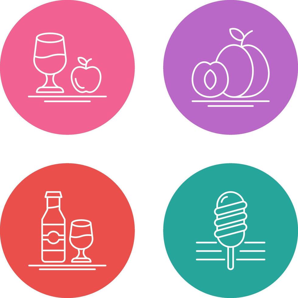 Healthy and Apricot Icon vector