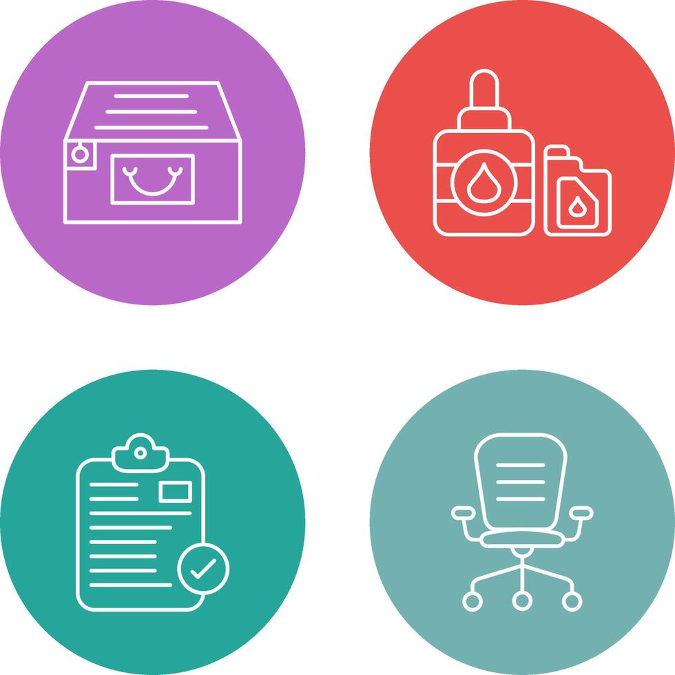 File Cabinet and Ink Cartridge Icon vector