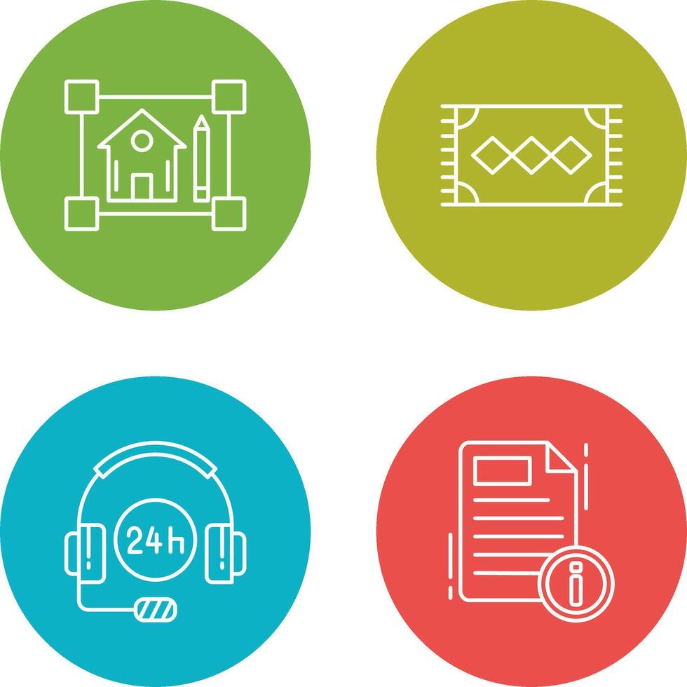 blueprint and rug Icon vector