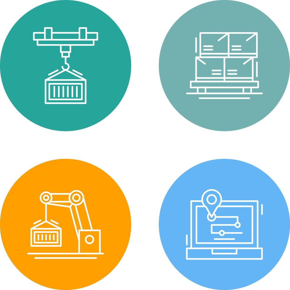crane and stock Icon vector