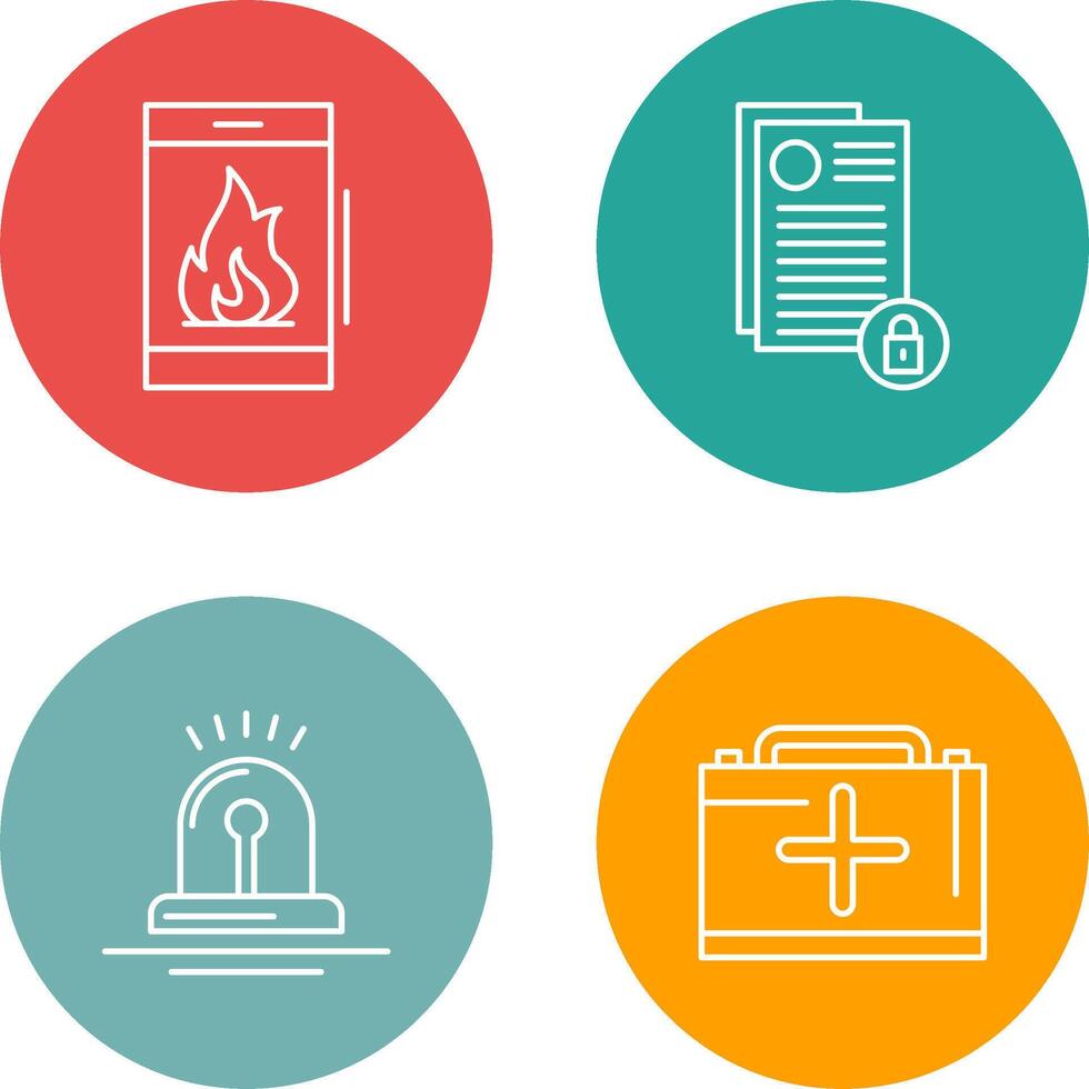 Fire and Privacy Icon vector