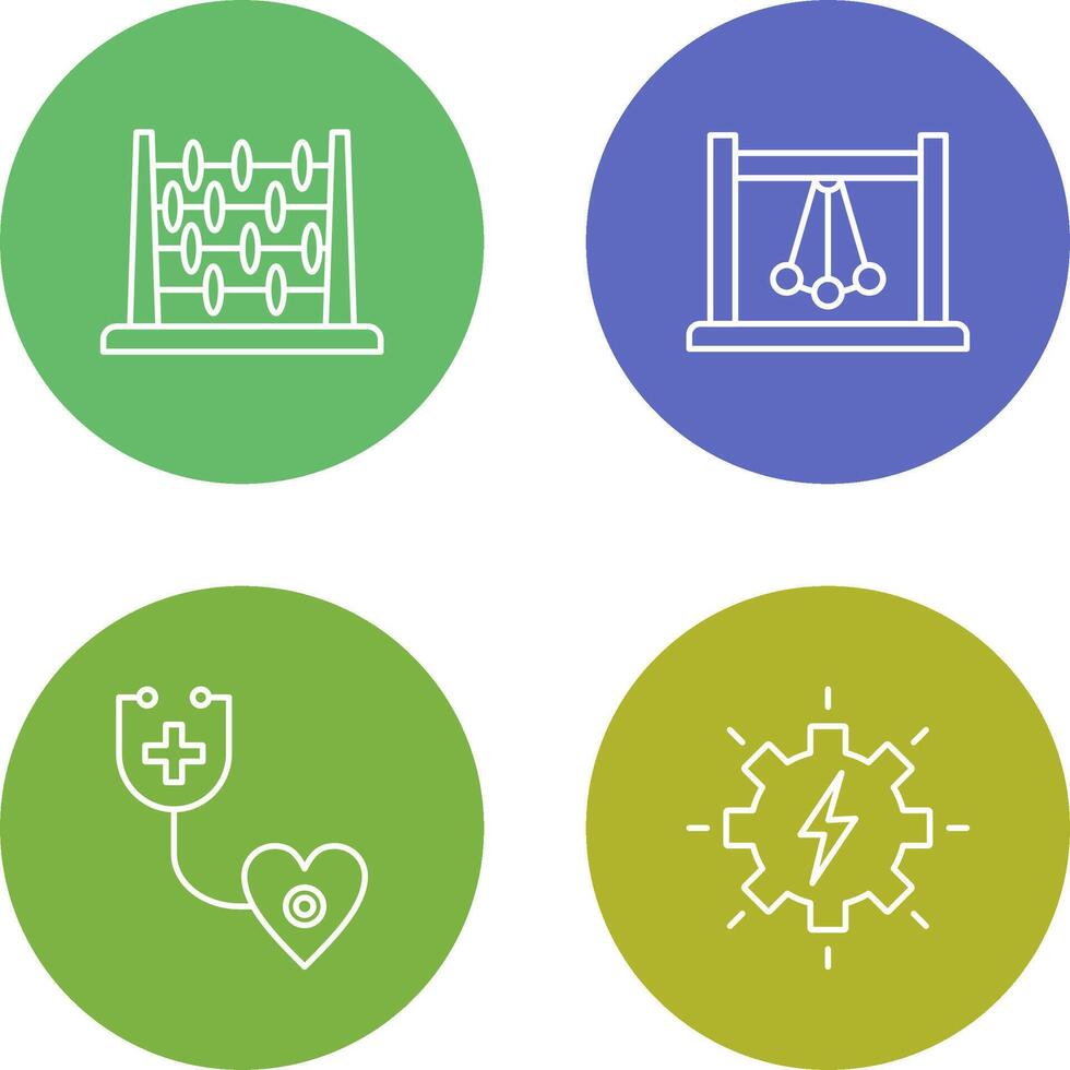 Abacus and Pendulum Icon vector