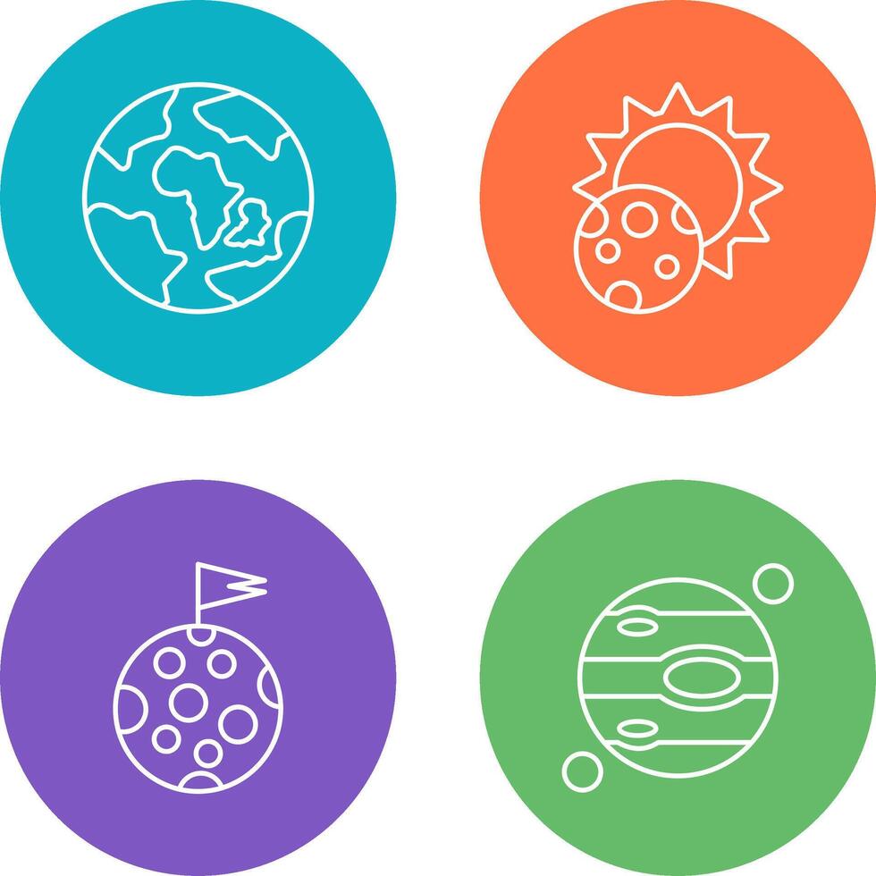 earth and eclipse Icon vector