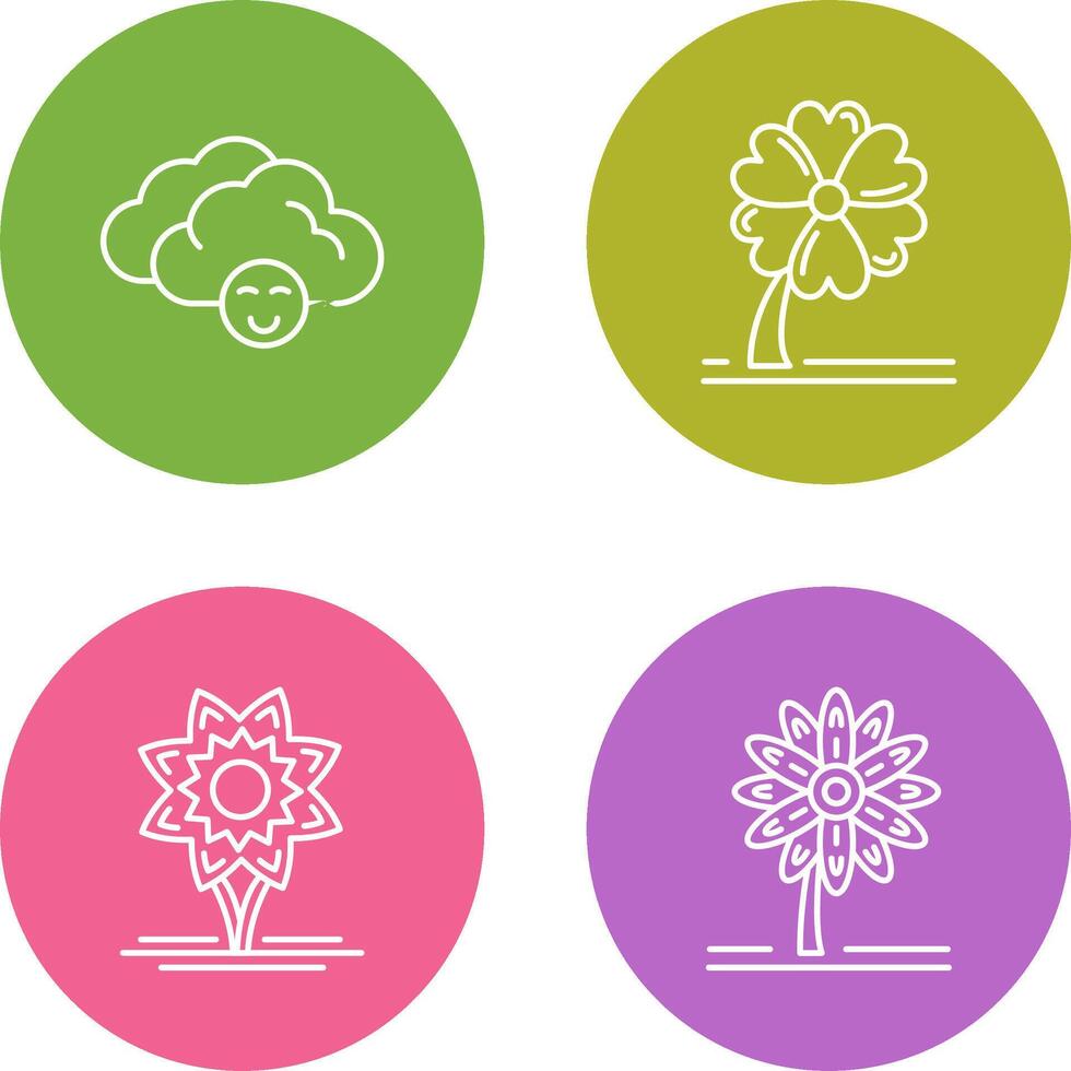 Cloudy and Clover Icon vector