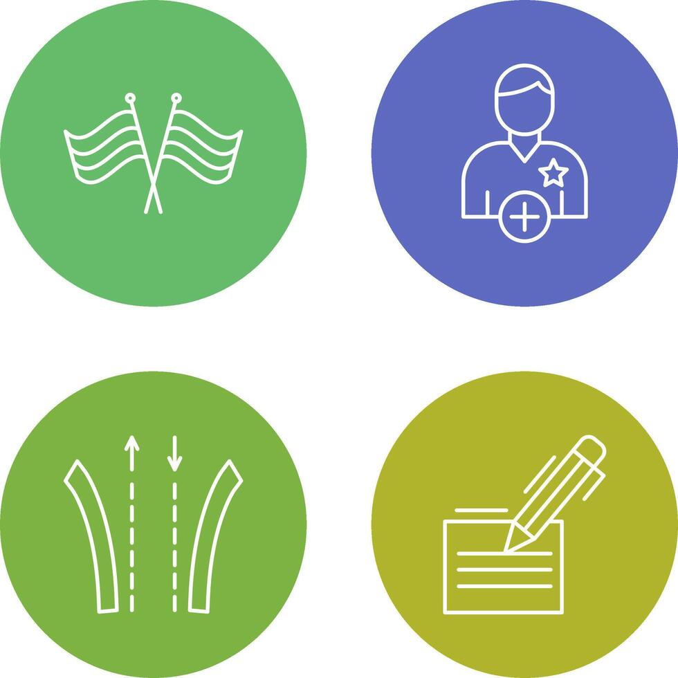 Flag and Candidate Icon vector