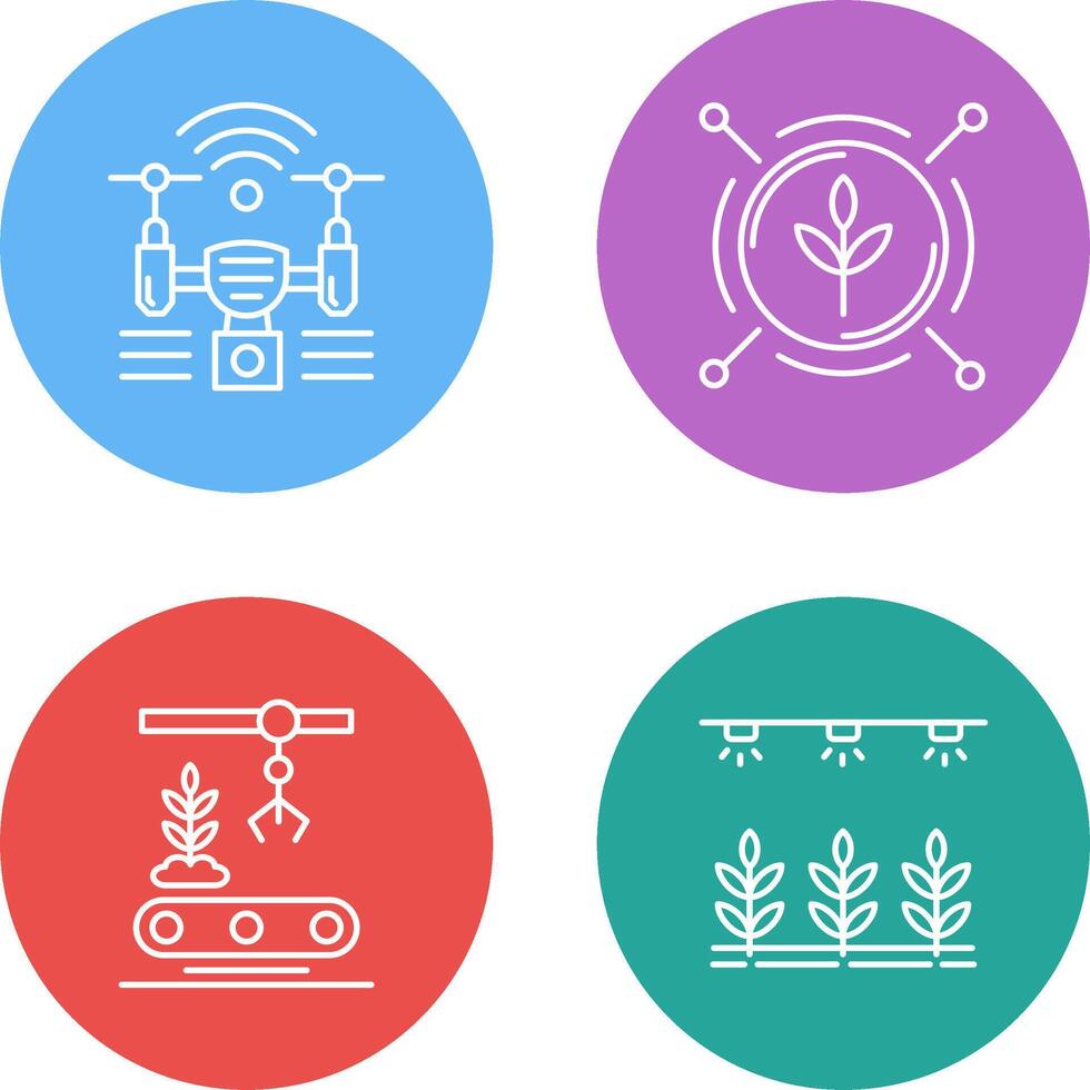 Analytics and Drone Icon vector