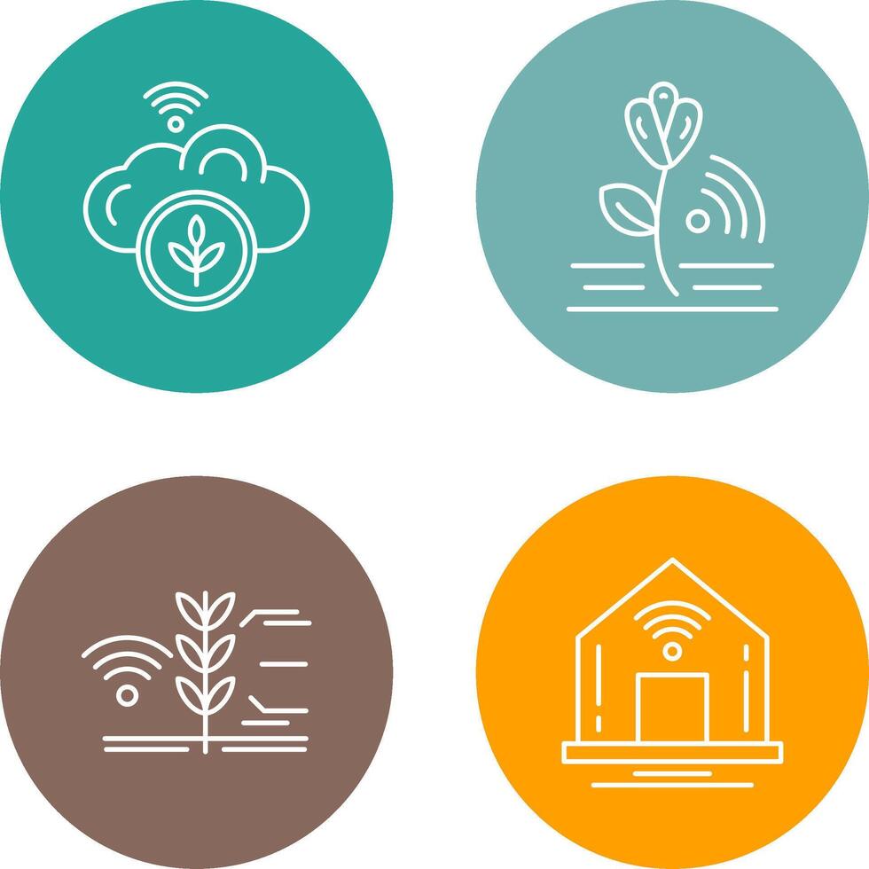 Signal and Flowers Icon vector