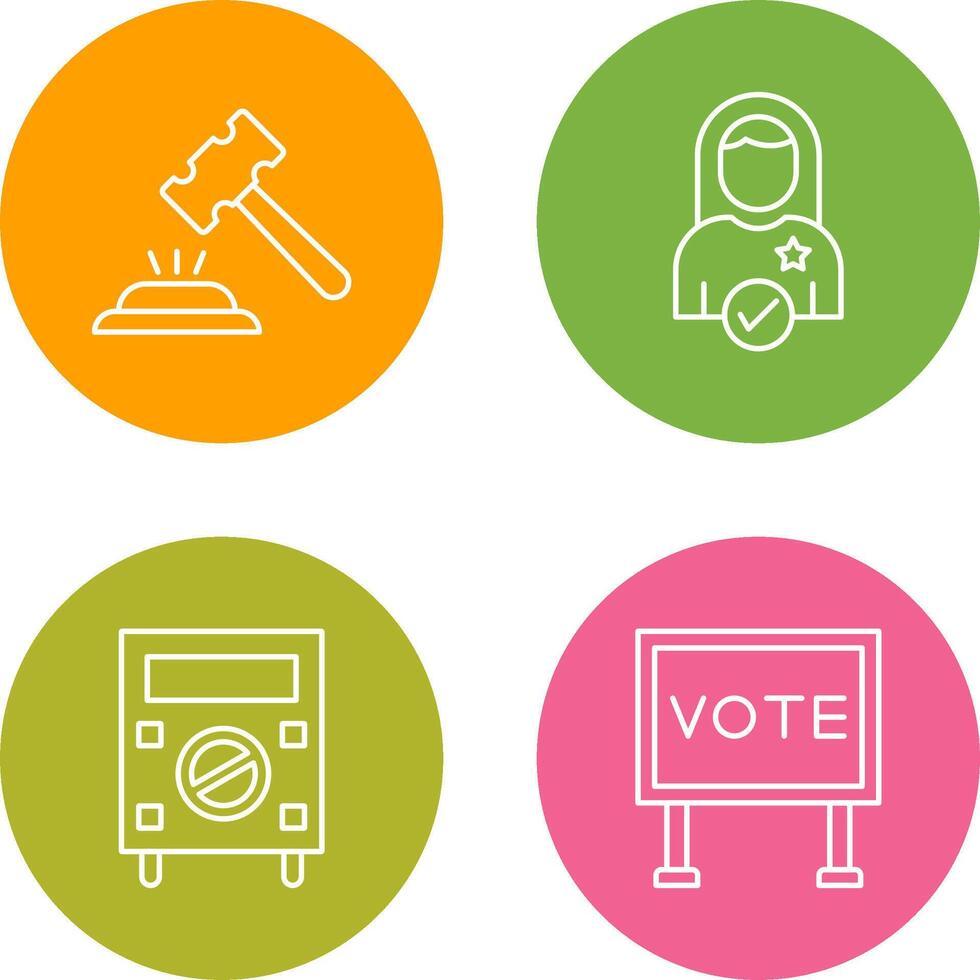 Gavel and Candidate Icon vector