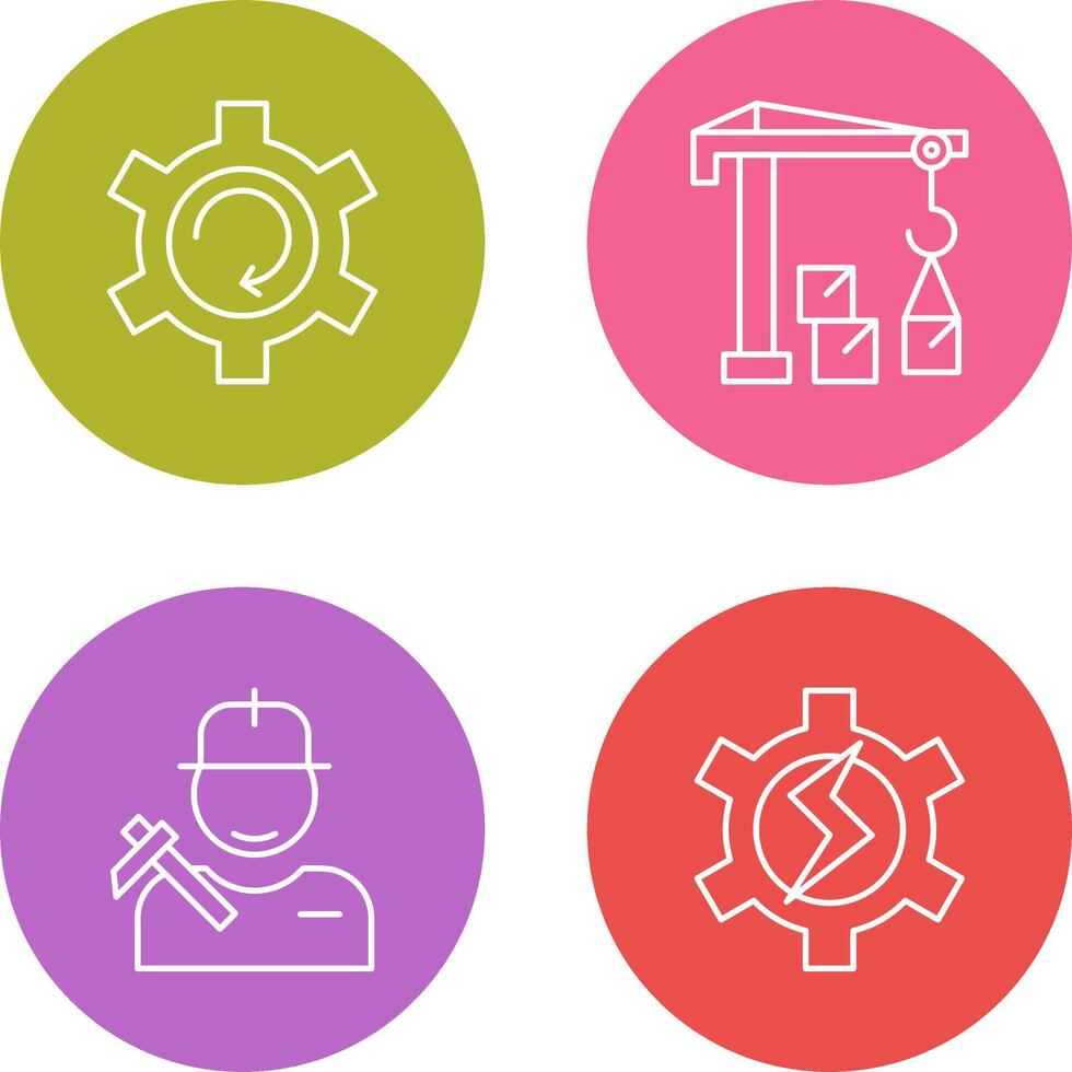 Upgrade and Robotic Arm Icon vector