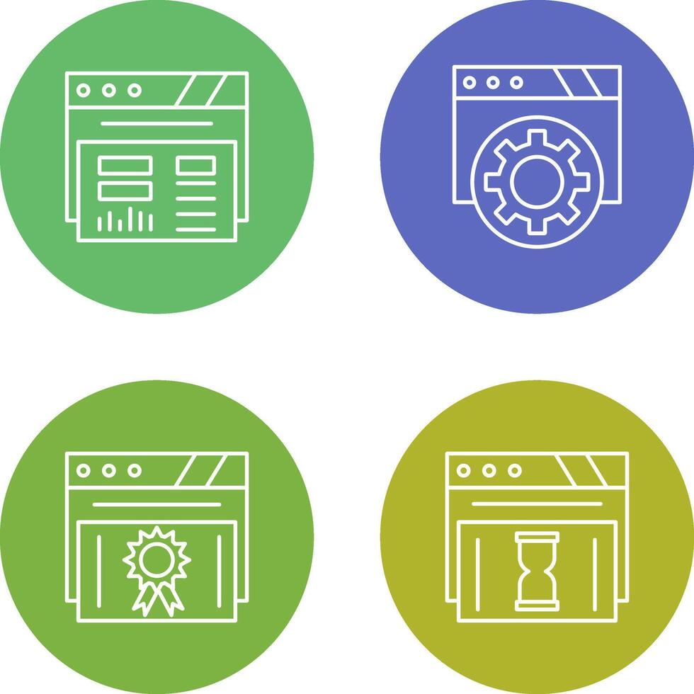 Dashboard and Browser Icon vector