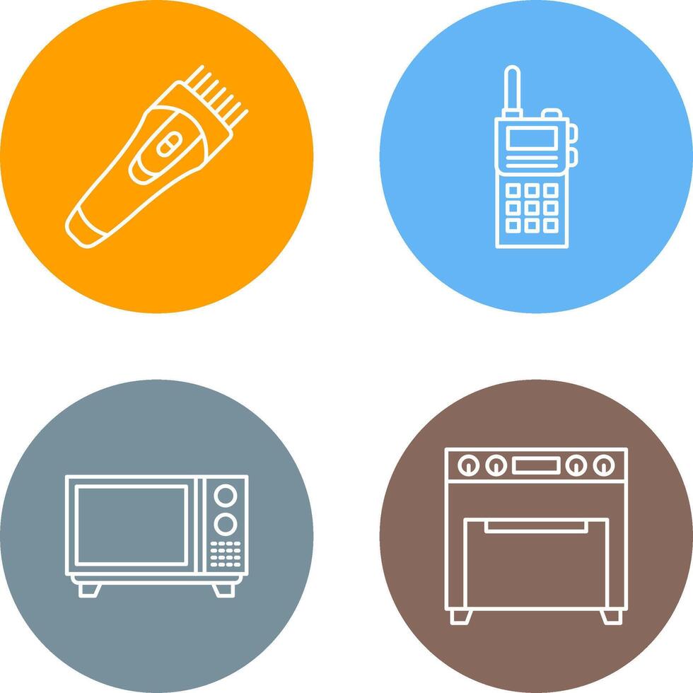 Trimmer and Communication Icon vector