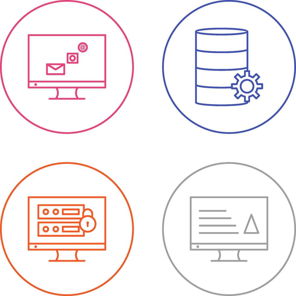 digital marketing and database management Icon vector