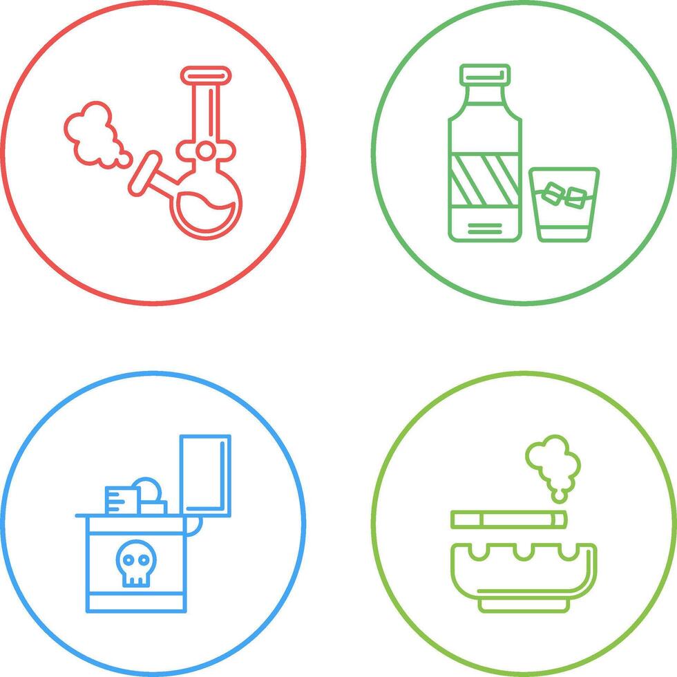 Bong and Whiskey Icon vector