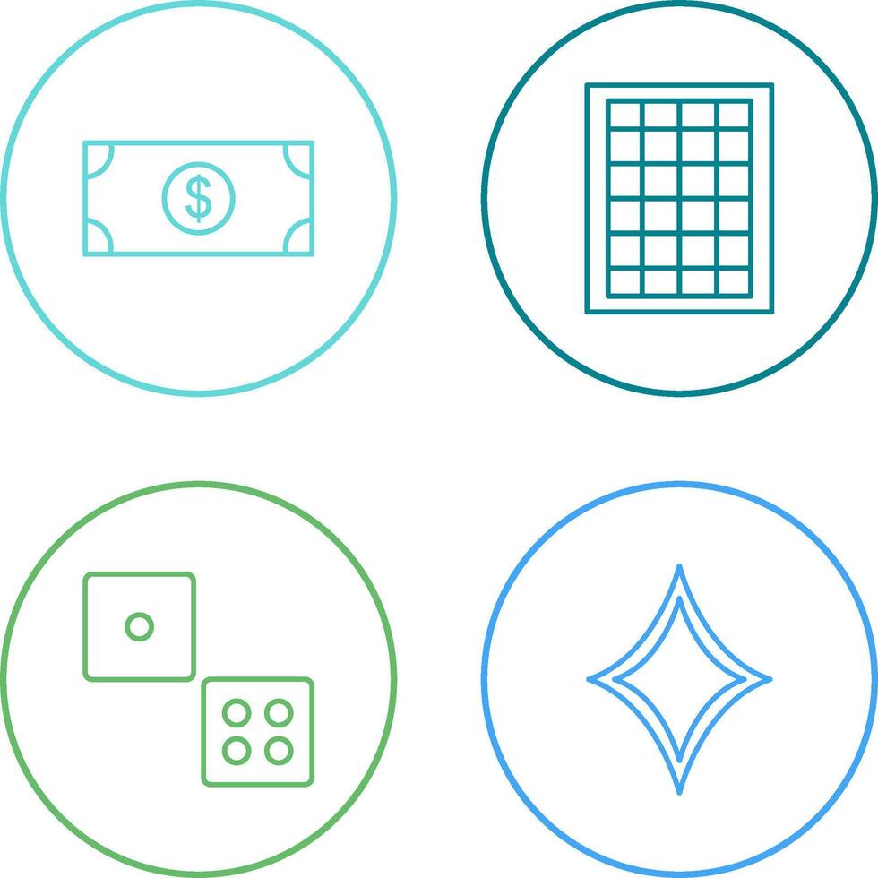 dollar bill and table of rates Icon vector