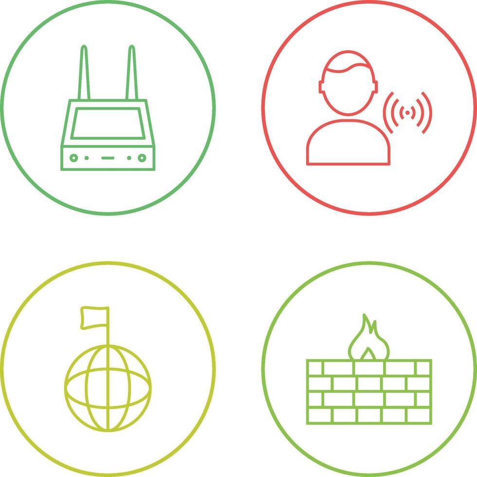 router and signal Icon vector