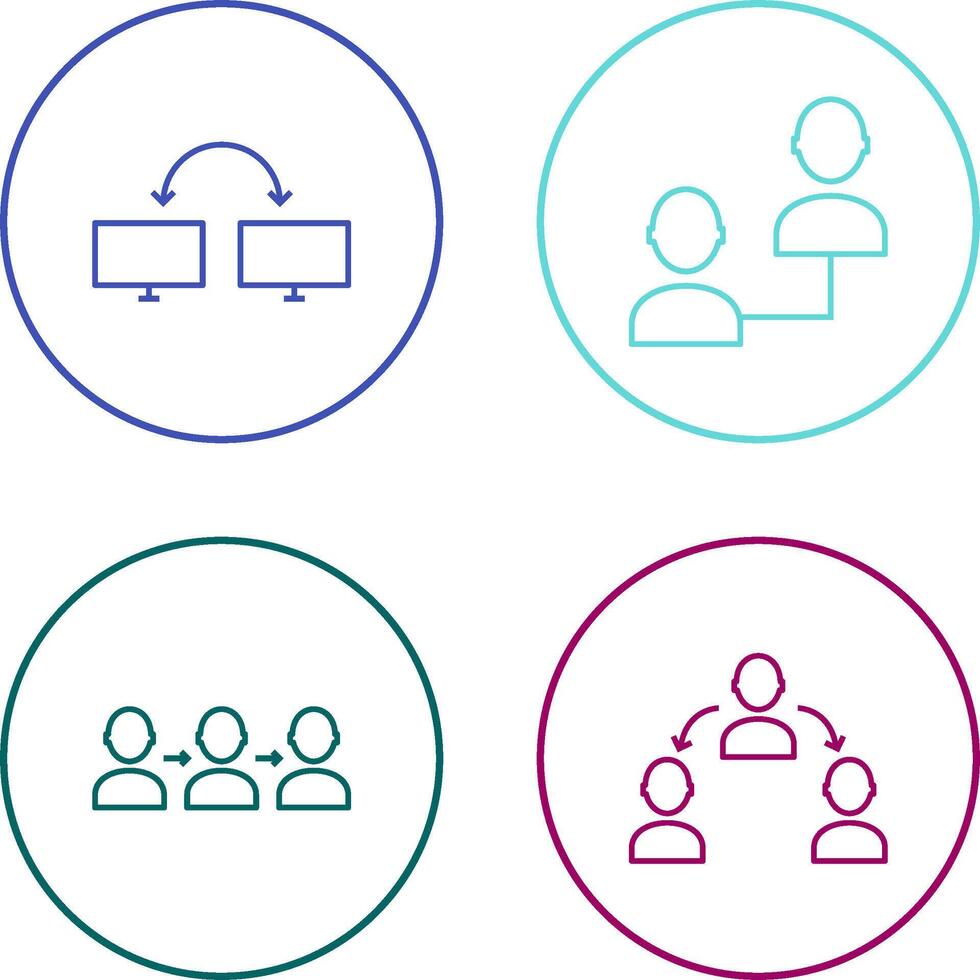 connected systems and connected profiles Icon vector