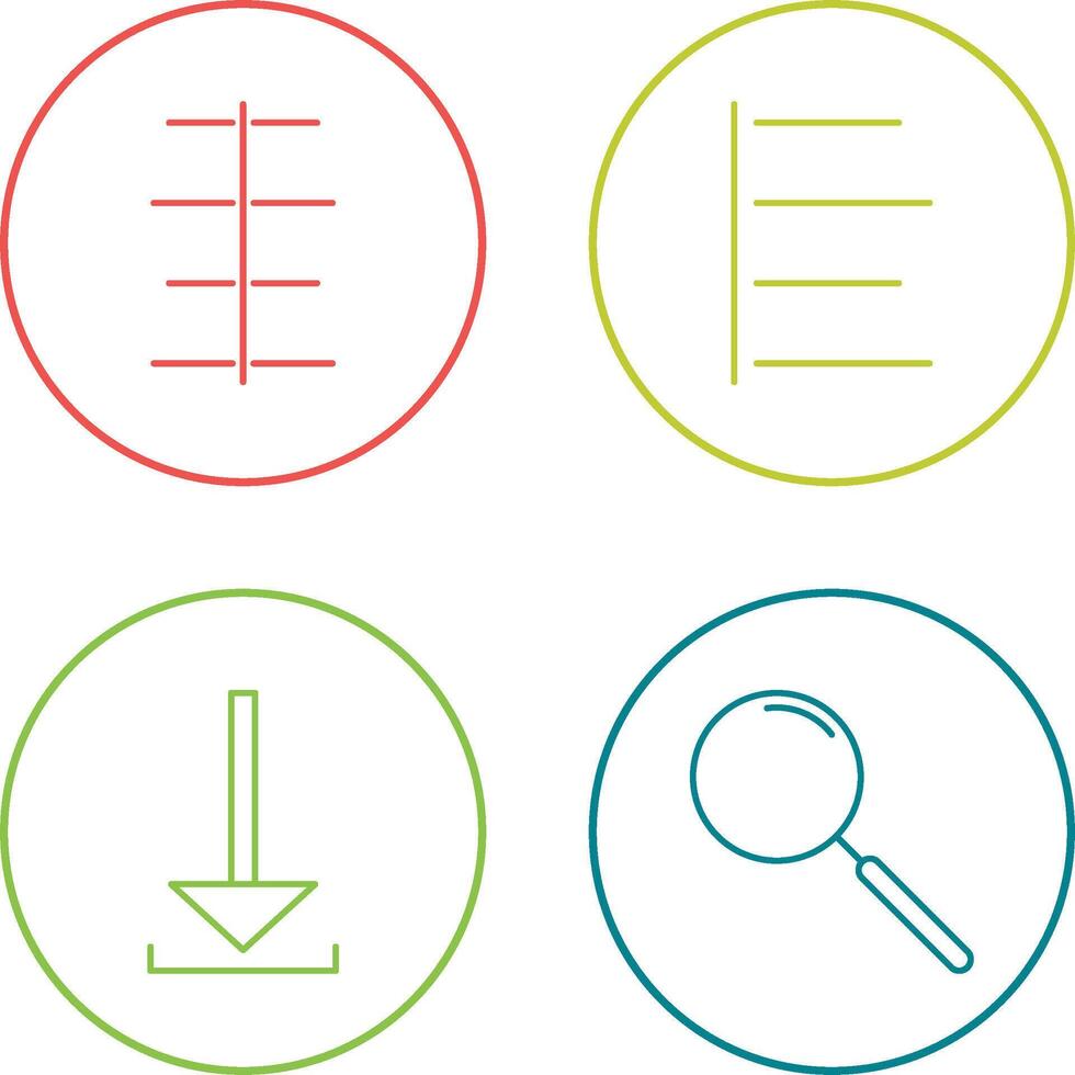 center align and left align Icon vector
