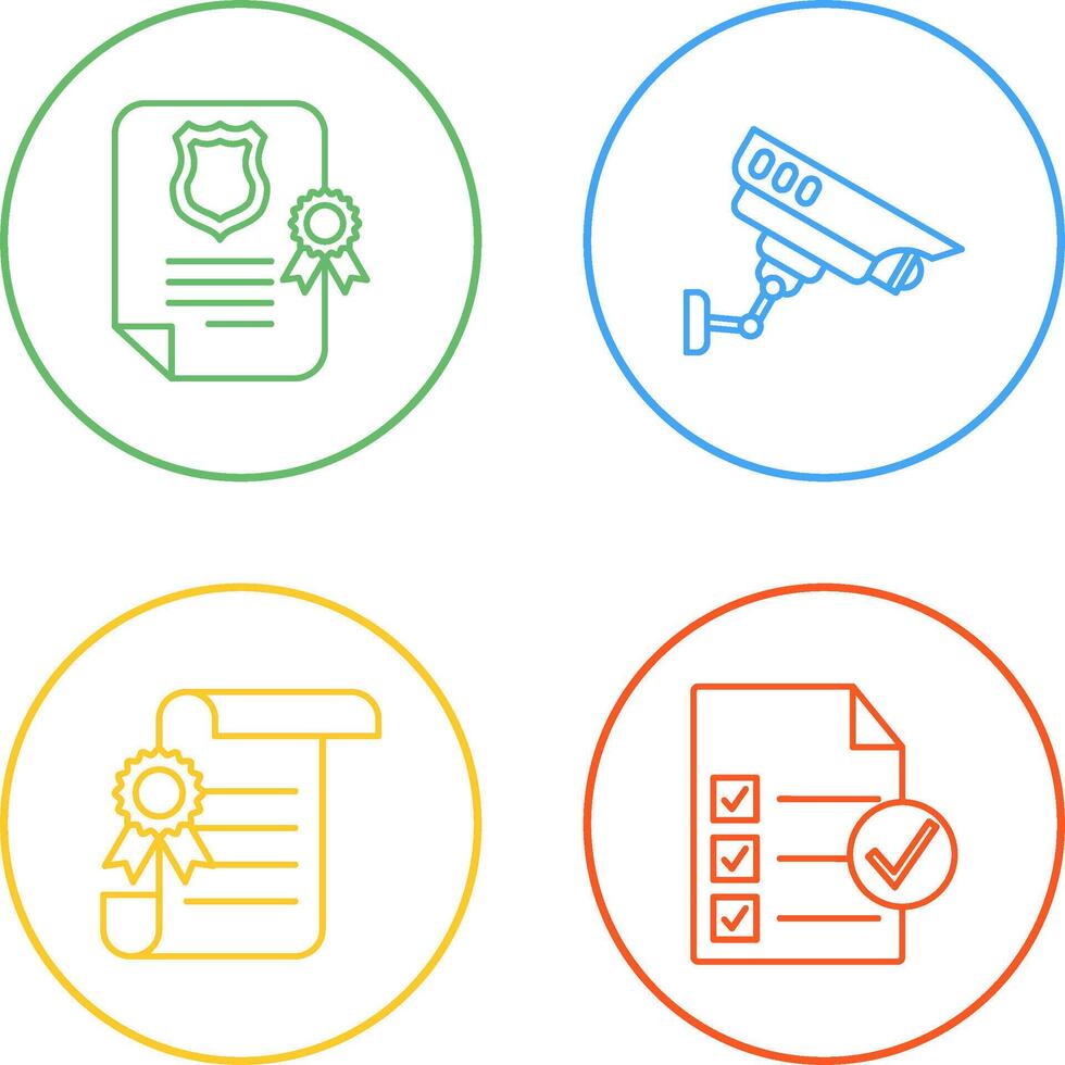 Document and Cctv Icon vector