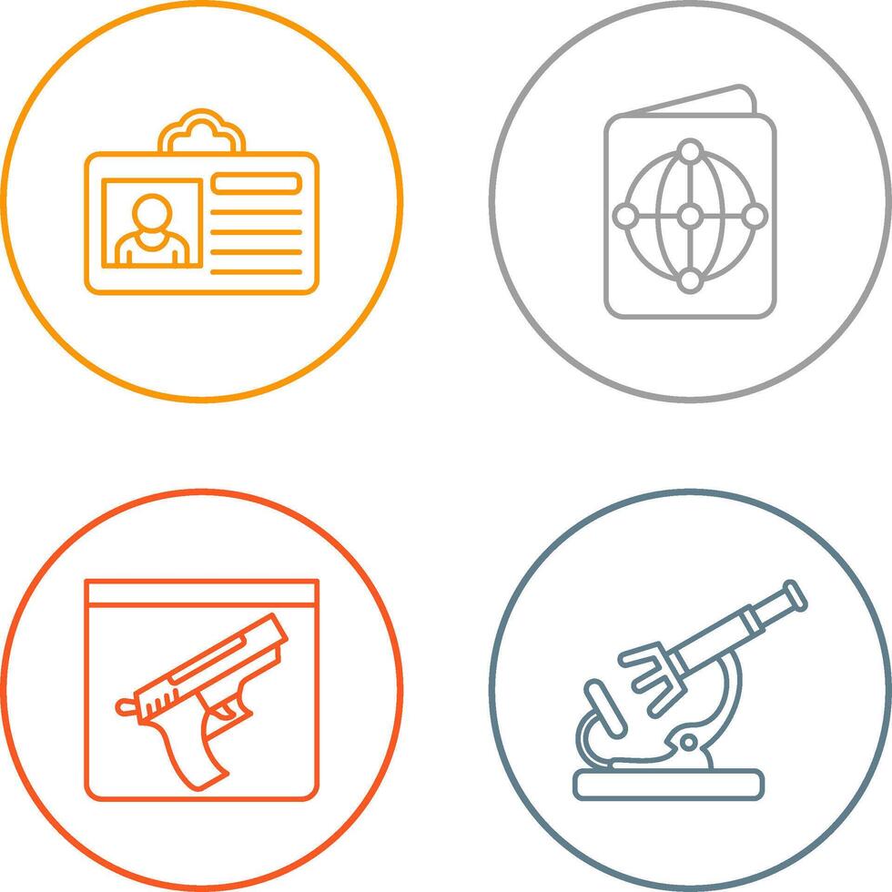 Criminal Card and Passport Icon vector