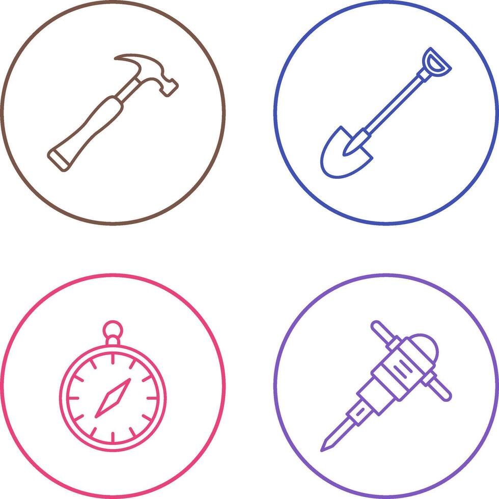 Shovel and Nail Icon vector
