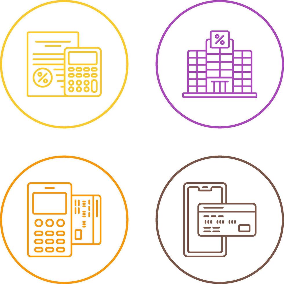 Tax and Building Icon vector