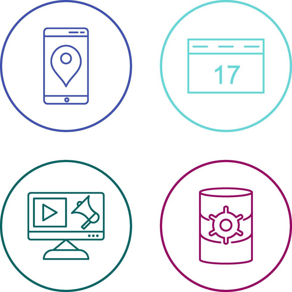 Gps Service and Event Management Icon vector