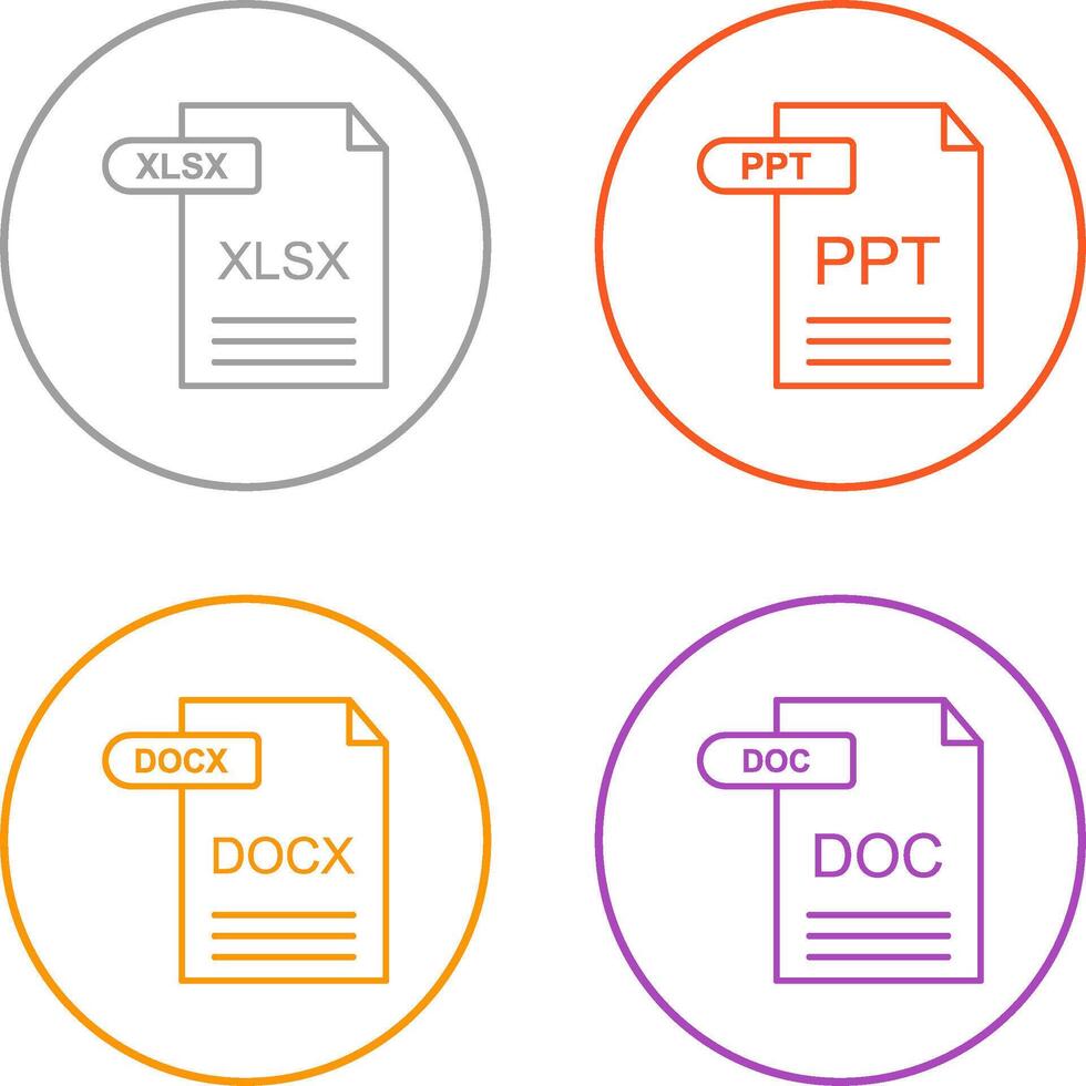 XLSX and PPT Icon vector