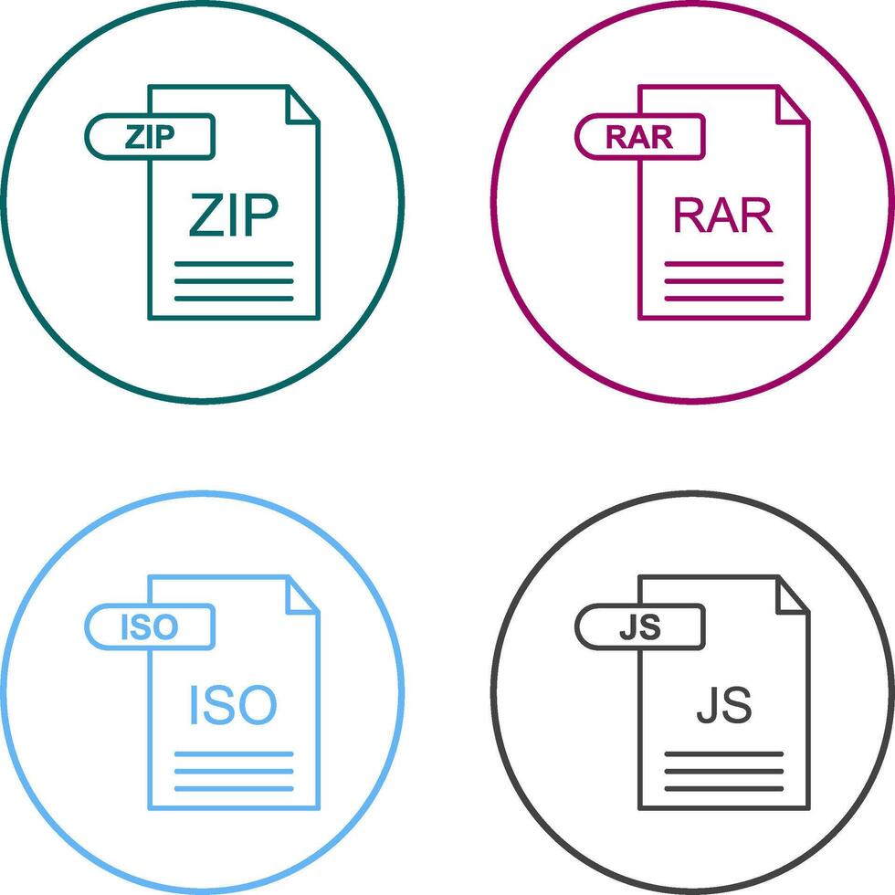 ZIP and RAR Icon vector