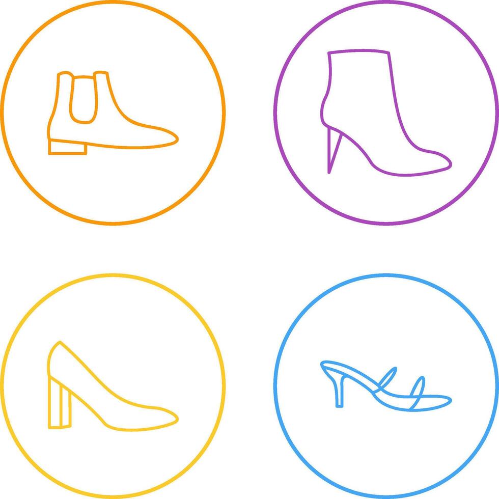Men Boots and high heels Icon vector