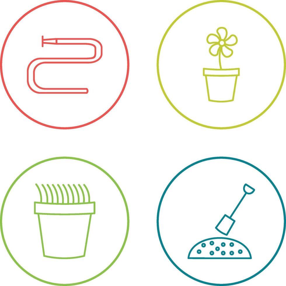 Water Pipe and Lower Pot Icon vector