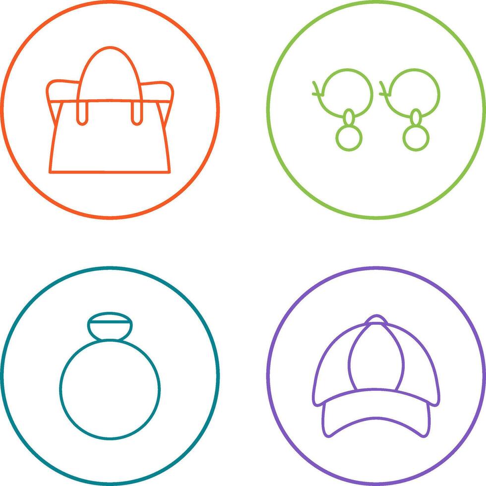 Bag and Earrings Icon vector