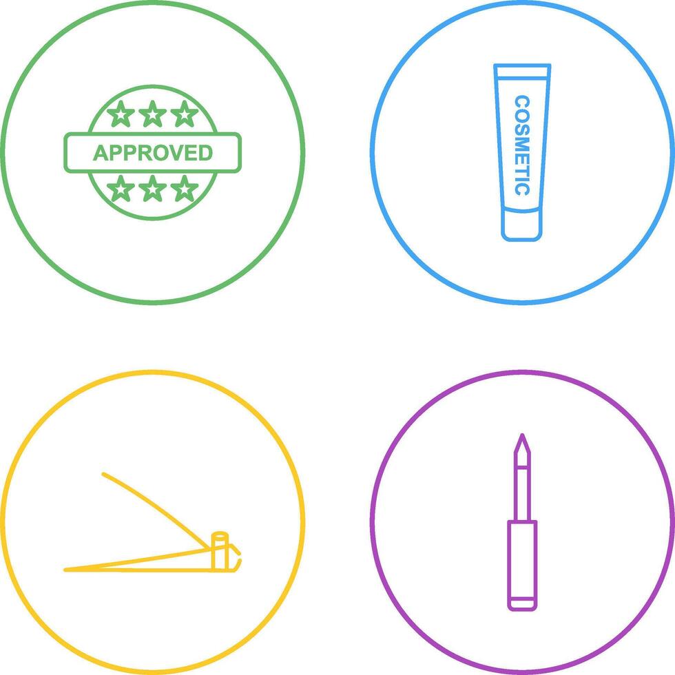 Approved and Creem Icon vector