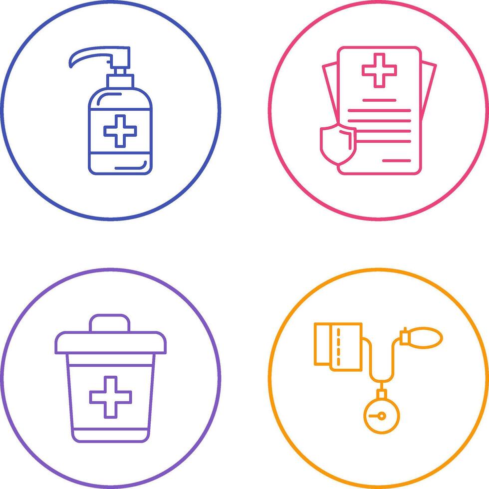 Sanitizer and Receipt Icon vector