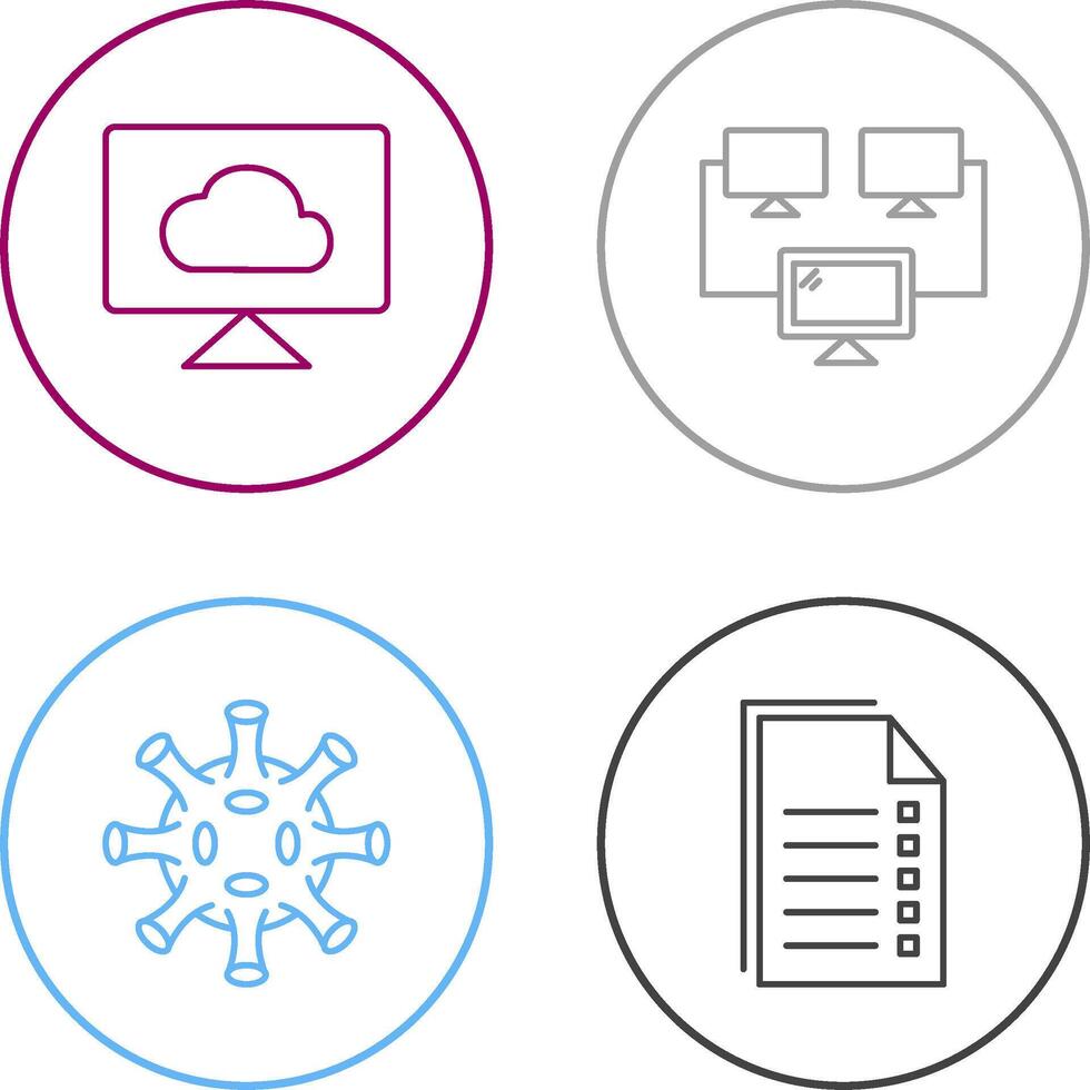 Cloud Systems and Connected Icon vector