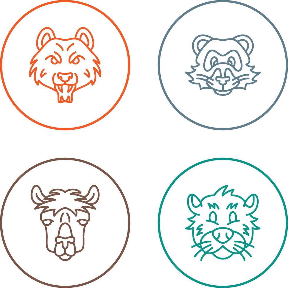 Bear and Ferret Icon vector
